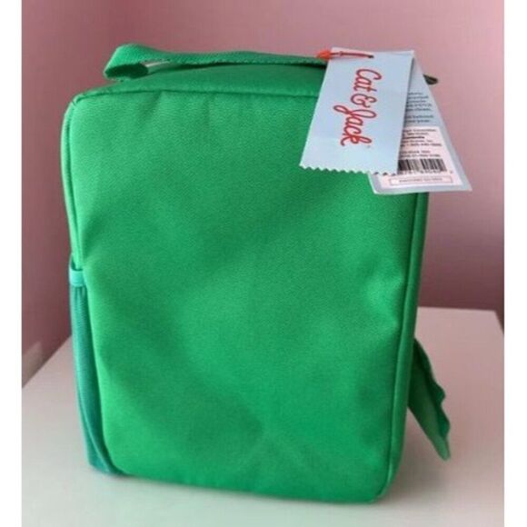 Cat‎ & Jack Green Dinosaur Lunch Box New With Tags - Picture 2 of 5